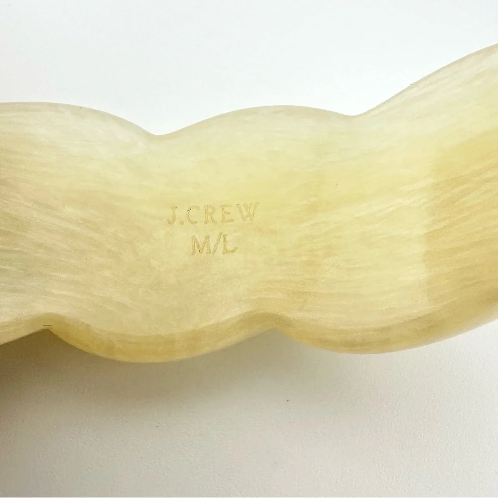 J. Crew Chunky Lucite Pearlescent Bangle Bracelet